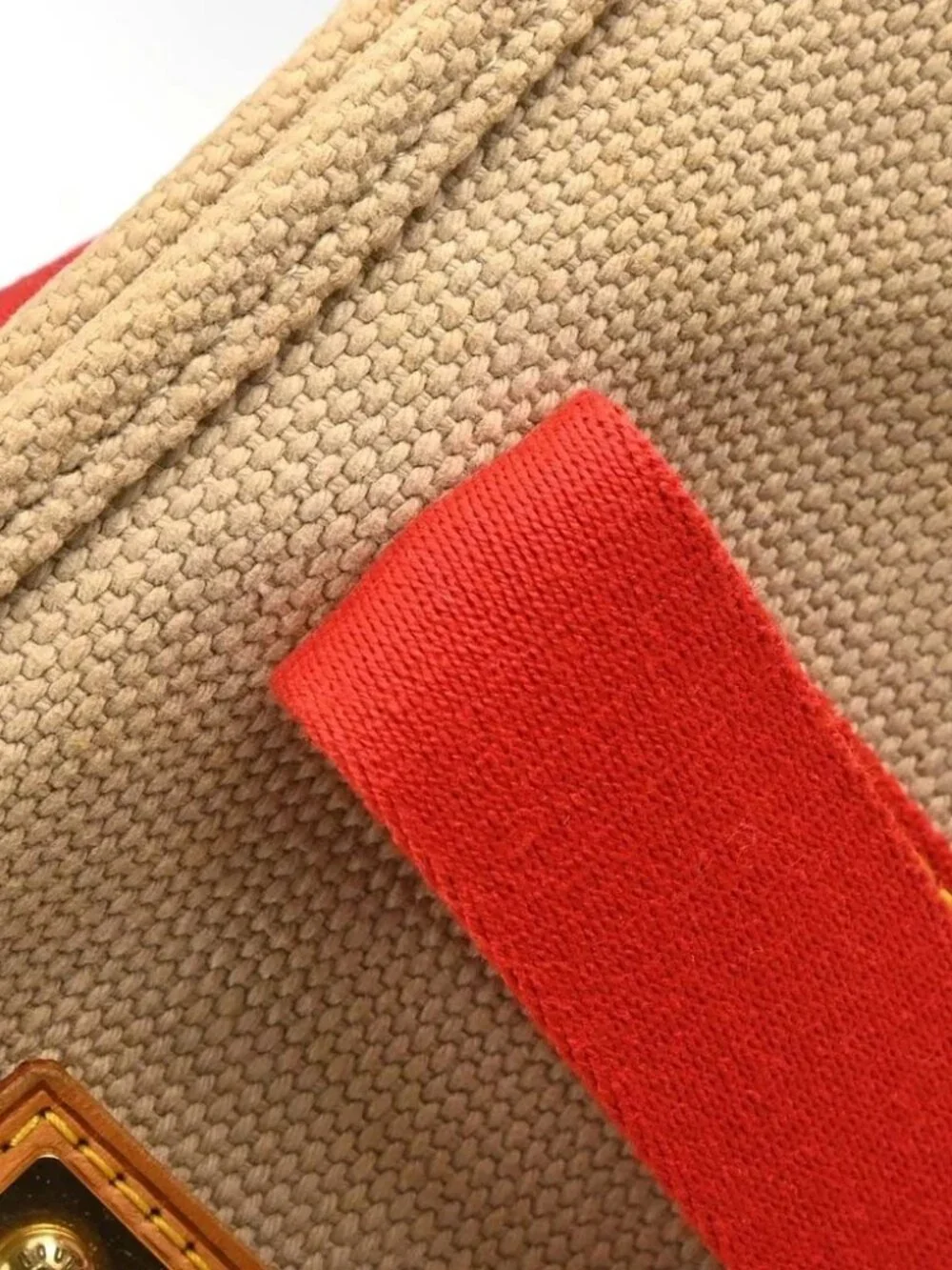 Louis Vuitton Beige Antigua Cabas MM Tote Bag